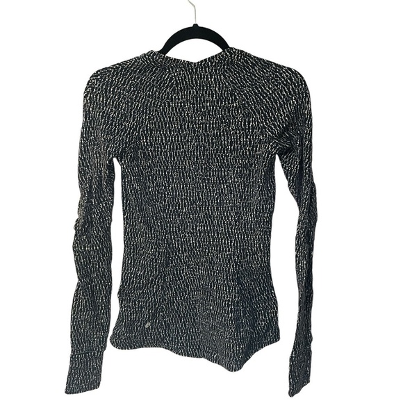 LULULEMON Runderful Long Sleeve RULU Knotted Jacquard Black White NWOT SZ 4 - Picture 9 of 16